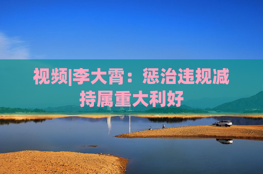 視頻|李大霄：懲治違規(guī)減持屬重大利好