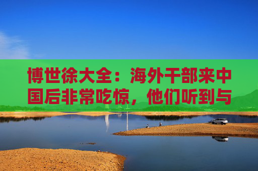 博世徐大全：海外干部來中國后非常吃驚，他們聽到與現(xiàn)實看到的中國完全不同