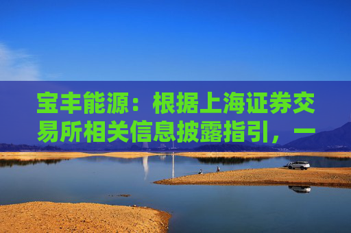 寶豐能源：根據(jù)上海證券交易所相關(guān)信息披露指引，一季度業(yè)績(jī)?cè)龇_(dá)到50%以上，屬于自愿性信息披露