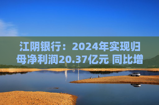 江陰銀行：2024年實現(xiàn)歸母凈利潤20.37億元 同比增長7.88%  第1張