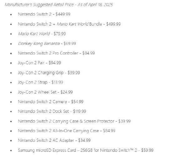 任天堂維持Switch 2定價(jià) 美國4月24日開啟零售預(yù)購  第2張